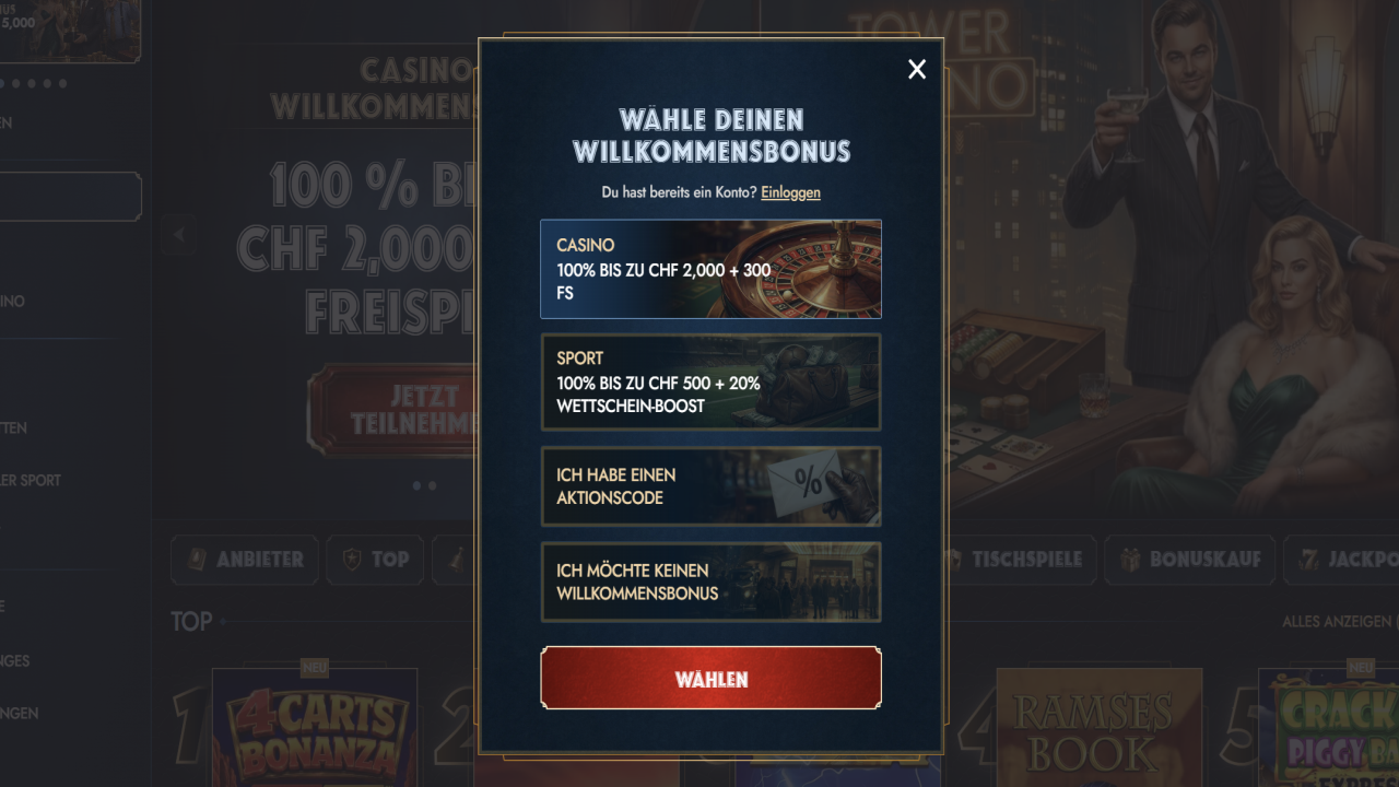Tower Casino registration